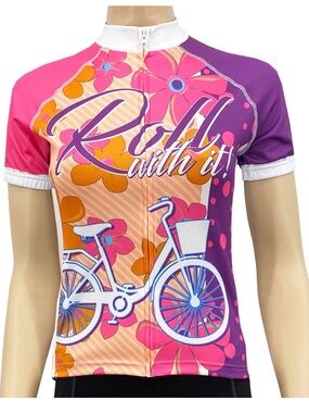 Roll With It Short Sleeve Cycling Jersey Peak1sports